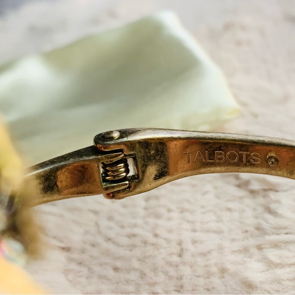 Bundle set of 3 gold silver bracelets costume jewelry Talbots swan hinged - Picture 6 of 10